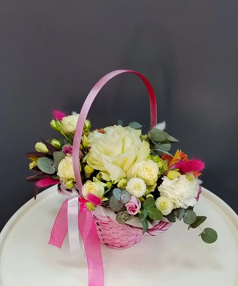 Цветы в корзине